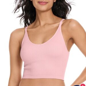 🌸2/$12🌸 Lemon Ribbed Yoga Bra Pink XS